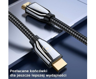 USAMS Kabel HDMI - HDMI 3mUltra HD U67 2,1 8K czarny - 1569078 - zdjęcie 9
